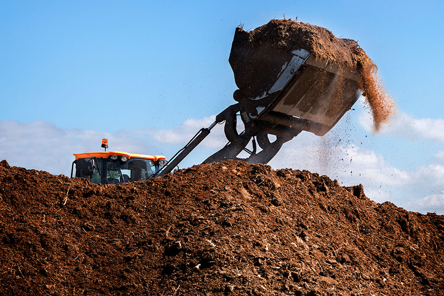 digger removing earth