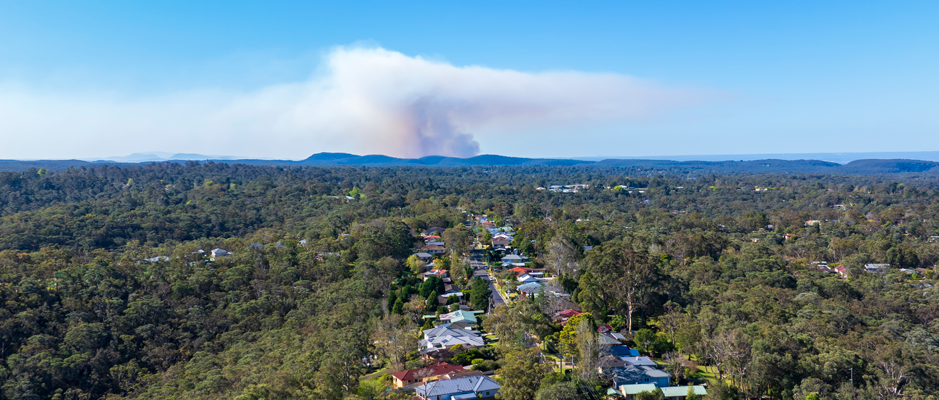 bush fire prone land aerial