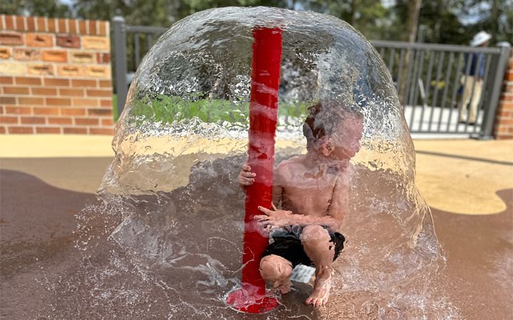 Brickpit playground - water play