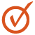 orange tick icon