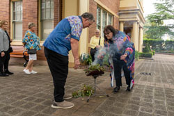 Councillor McIntosh at the Smoking Ceremony