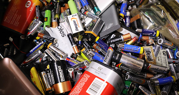 pile of various batteries