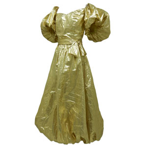 Gold 80s formal dress